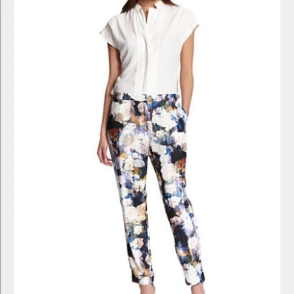 ROBERT RODRIGUEZ COLOR-BLOCK FLORAL JUMPSUIT